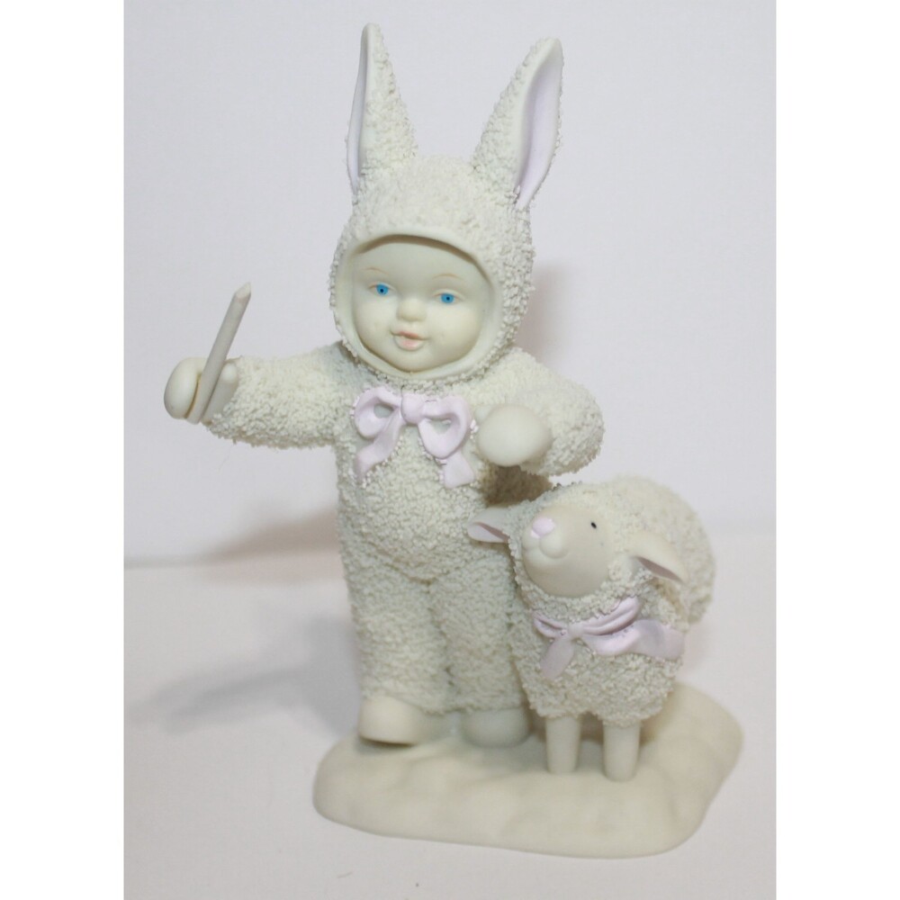 Dept. 56 Snowbunnies Snowbunny with Sheep Porcelain Figurine